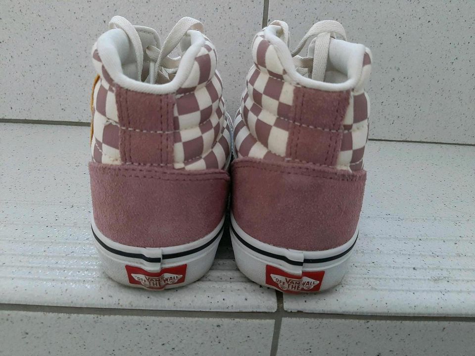 VANS high rosa Karo karriert Gr. 38 in Hochheim am Main