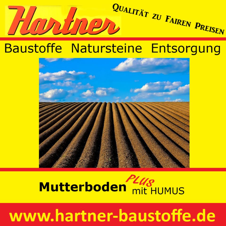 Mutterboden (gesiebt), Mutterboden m. HUMUS, Muttererde,Oberboden in
