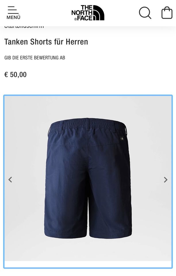 The North Face Short Blau/28 (XS) NP50€ Neu mit Etikett in Frankfurt am Main