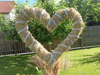 Wunderschönes Strohherz als Deko für Hochzeit inklusive LED Licht Bayern - Pfarrkirchen Vorschau