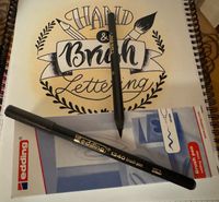 10 Edding Brush Pens 1340 schwarz Hand Lettering Feldmoching-Hasenbergl - Feldmoching Vorschau