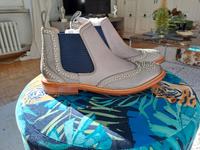Melvin&Hamilton Leder Chelsea Boot, Hellgrau blau, Gr. 38, Neu München - Laim Vorschau