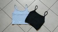 2 Tops, Shirts, Größe S 36, Marke Sisters bzw. Only, schwarz/blau Baden-Württemberg - Eggenstein-Leopoldshafen Vorschau