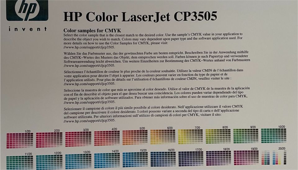 Drucker HP Color LaserJet CP3505X in Erlensee