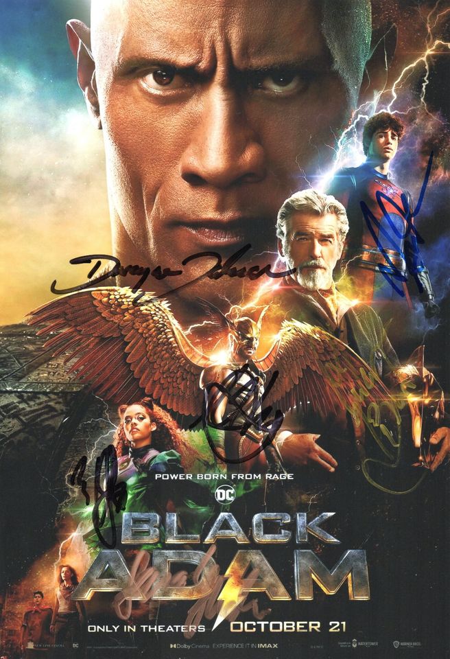 Black Adam Cast Autogramm Dwayne Johnson in Dresden