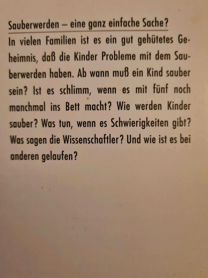 So werden Kinder sauber .Schwierigkeiten und Erfolge in Hamburg