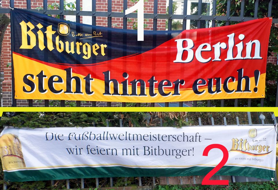 BITBURGER / BERLIN Bier Brauerei Fahne Flagge Banner Wandbehang in Berlin