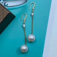 Lange Ohrringe echte Perlen 18 k vergoldet Hessen - Riedstadt Vorschau