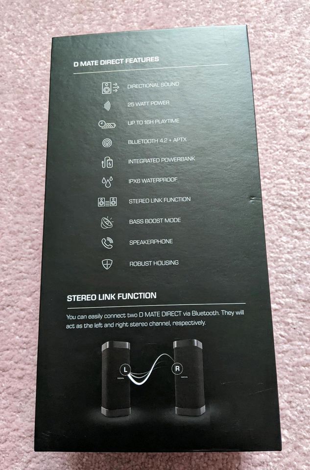 2 Bluetooth Lautsprecher 2x 25 Watt zum verlinken für Stereosound in Altenberga