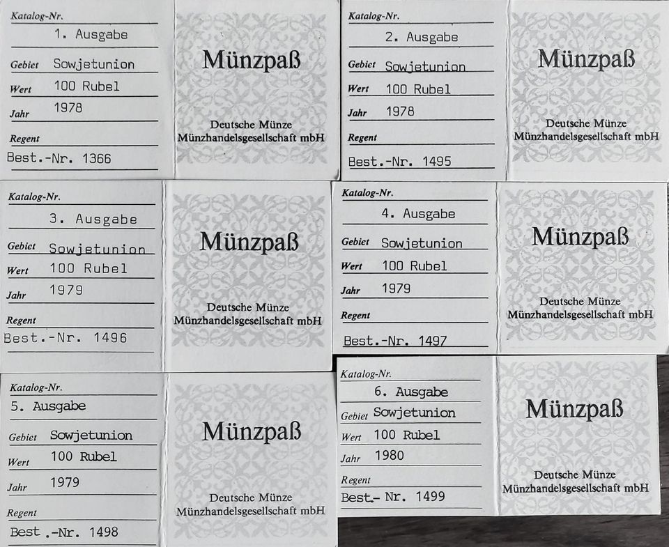 Rar: 100 Rubel Goldmünze 1/2 Unze Olympia Moskau 1980 Zertifikat in Freiburg im Breisgau