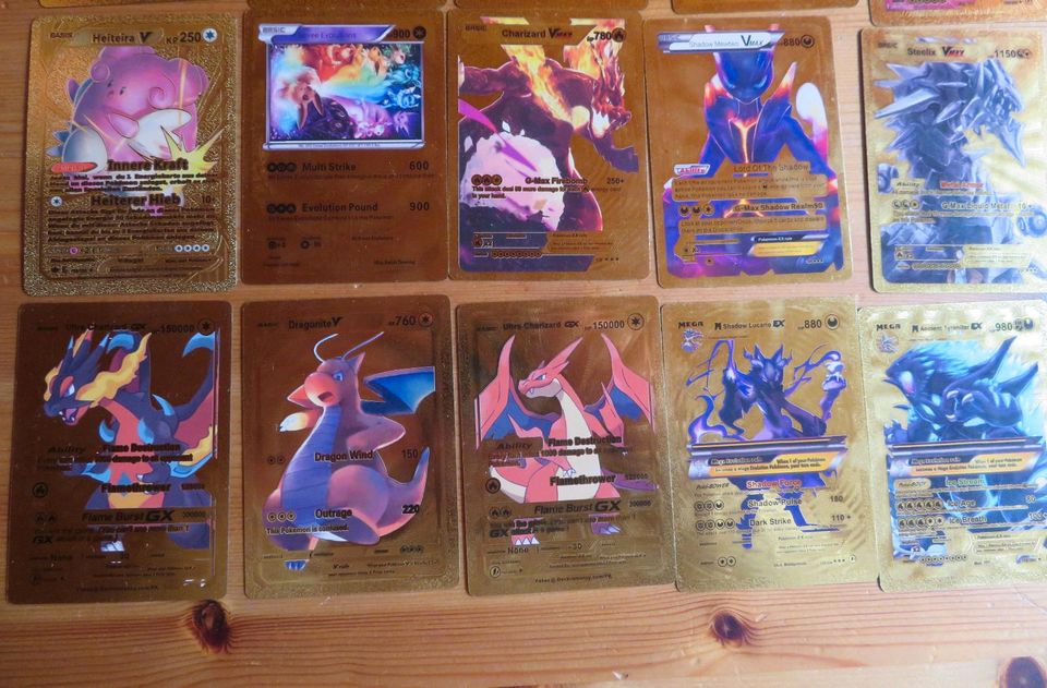 50 Pokémon Karten gold in Mömlingen