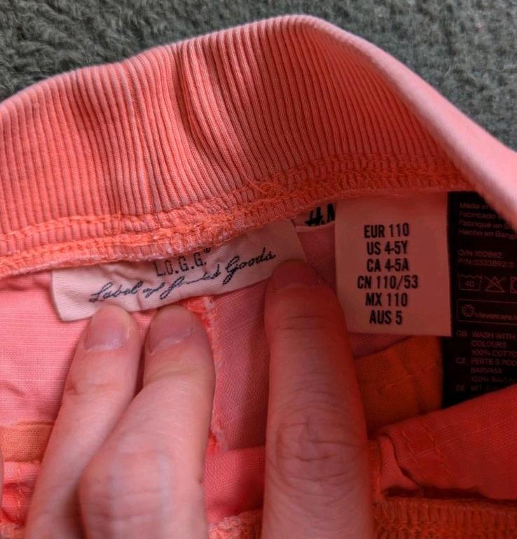 L.O.G.G. Mädchen Capri Shorts 110 neon orange koralle super in Dresden
