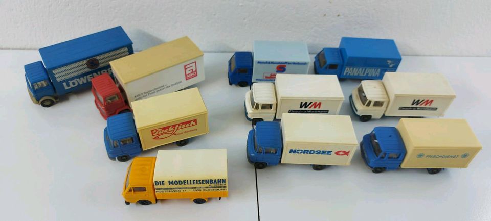 Wiking Modell LKW 1:87 guter Zustand 10 Stück H0 Eisenbahn (6) in Dollart