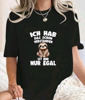 T Shirt schwarz mit Faultier Spruch Rheinland-Pfalz - Daaden Vorschau