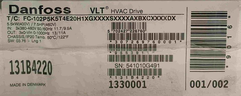 NEU | Frequenzumrichter Danfoss FC-102 | 5,5kW | ✔ in Passau