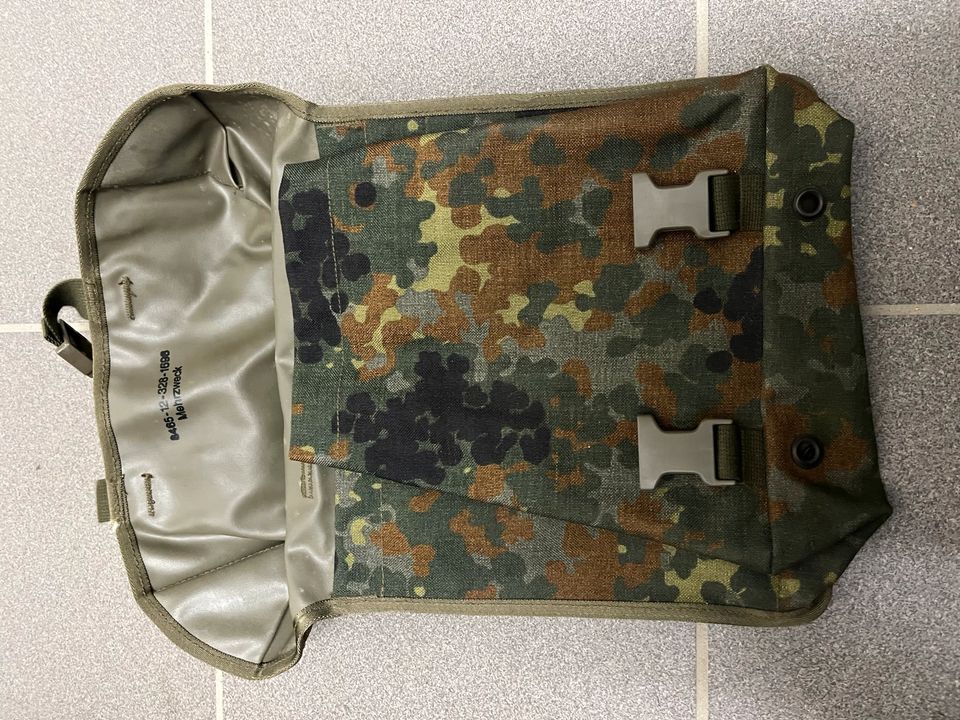 5x Tasche Bundeswehr Flecktarn Ausrüstung Paintball Klappspaten in Neunburg