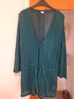Häkeljacke Strickjacke Hippie petrol Gr ca 44 46 48 Niedersachsen - Wischhafen Vorschau