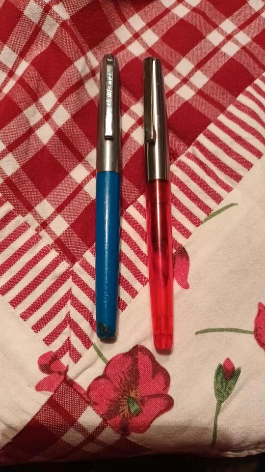 Füller Pelikano blau & Rex rot Füllhalter Vintage alt 80er Jahre in Remagen