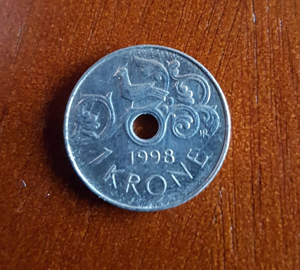 1 Norwegische Krone von 1998 in Esens