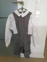 Zara Langarmkleid weiße Ärmel Karo Vichy schwarz Bubikragen Bayern - Olching Vorschau