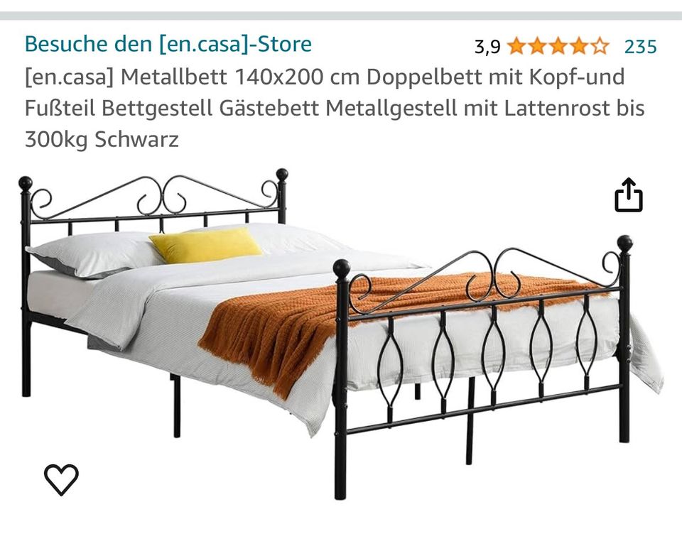 Metal Bett in Würselen