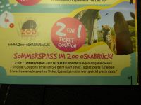 Zoo Osnabrück, 2 für 1 Coupon, bis 20.08. Niedersachsen - Osnabrück Vorschau