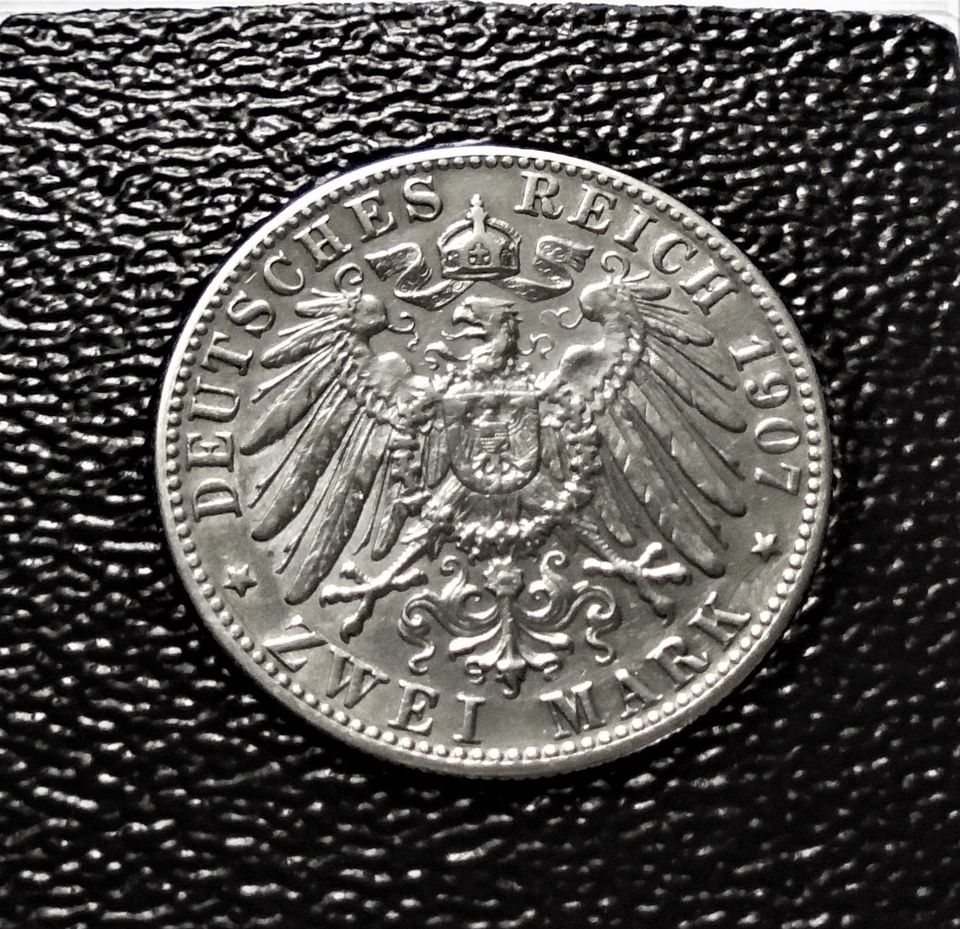 3 Silbermünzen Dt. Kaiserreich: 2 / 3 / 5 Mark Bayern, König Otto in Ruhland