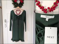 NEXT Ruffle Dress 36 Stretch Minikleid Rüschensaum Weihnachten Hessen - Herborn Vorschau