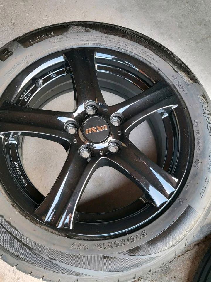 VW Alufelgen mit Sommerreifen 5x112 in Wellendingen