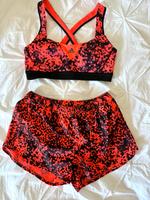 Adidas Sportset Shorts und Sport BH schwarz orange rot neon Hose Hemelingen - Arbergen Vorschau