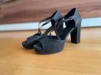 Catwalk Highheels 10 cm Glitzer-Schwarz Bayern - Königsbrunn Vorschau