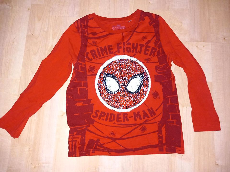 Spiderman Wisch Thirt langarm Pullover 116 in Berlin