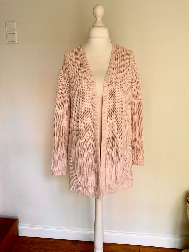 COMMA Strickjacke lang rosé rosa Grobstrick M L 38 40 Baumwolle in Osnabrück