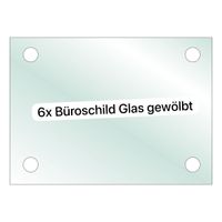 6x Glasschild Büro NEU NP 120€ Türschild 21x15cm gewölbt Kreis Pinneberg - Appen Vorschau