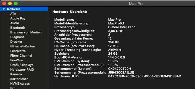 Mac Pro 5,1 + Focusrite Saffire Pro 24 in Hamburg