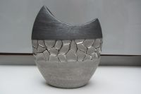 Moderne Keramik-Vase formano Handarbeit Silber Deko Weihnachten Bayern - Ruderatshofen Vorschau