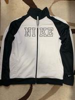 Nike Jacke aus Polyester Gr.L in schwarz/weiß mit weißen Streifen Bayern - Rückersdorf Vorschau