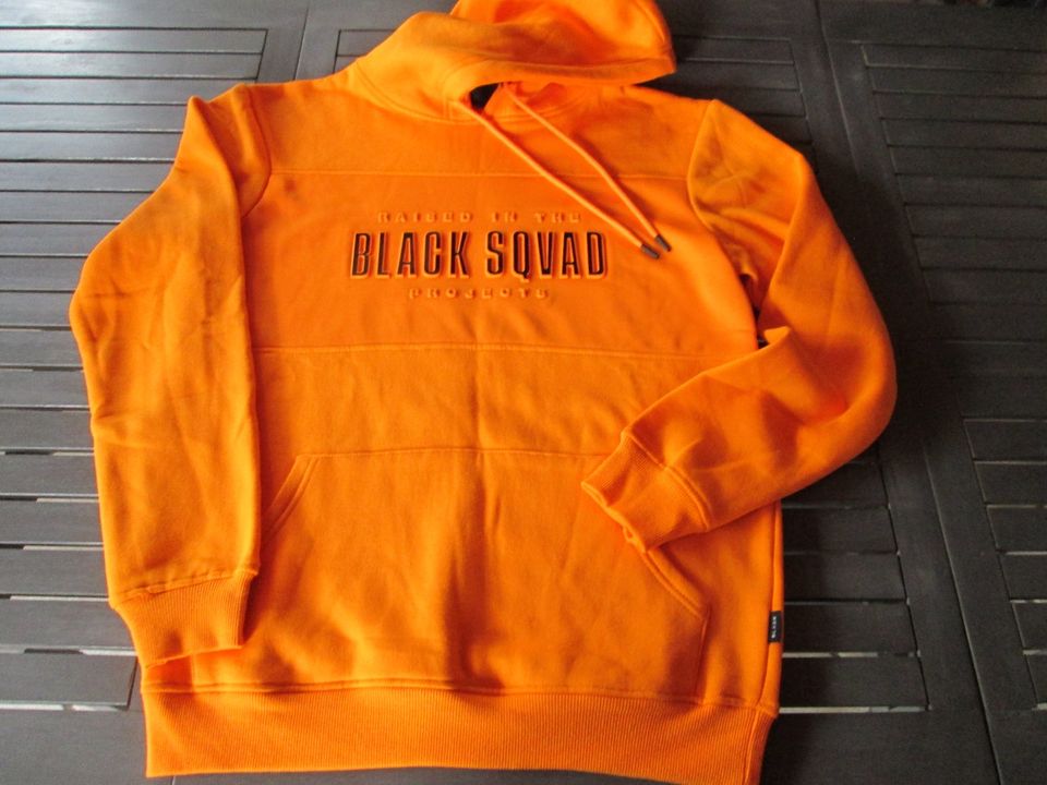 Black Squad Hoodie neu in Orange Gr.M Kapuzenhoodie