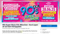2 Karten für 90s Super Show XXL München - Konzert 28.06.25 Bayern - Kaufbeuren Vorschau