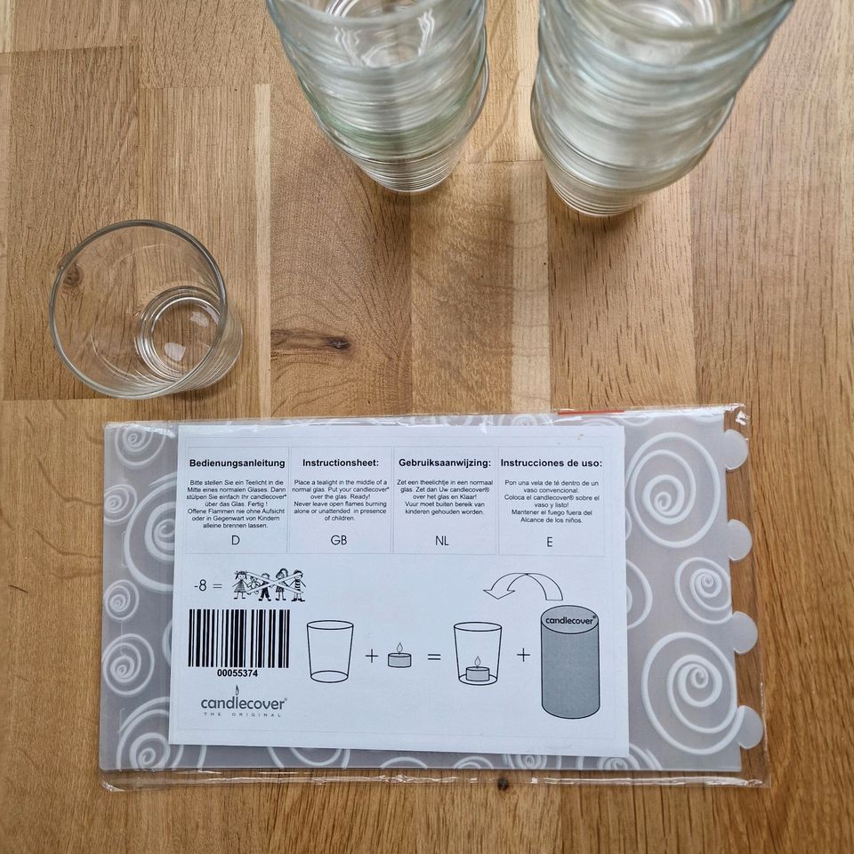 5 Candlecover Windlicht Teelichthalter Glas Kerzenhalter Hülle in Magstadt