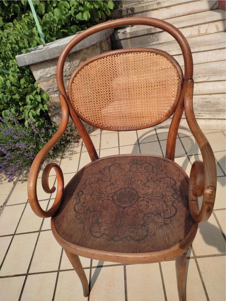 Thonet Sessel Stuhl mit Armlehnen Nr.1011 um 1900 guter Zustand in Schlüchtern