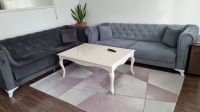 wohnlandschaft couch sofa mit bettfunktion grau wie neu und tisch Berlin - Treptow Vorschau