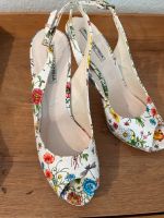 Roberto Botella High Heels Leder Blumen Leder weiß Bayern - Marktheidenfeld Vorschau