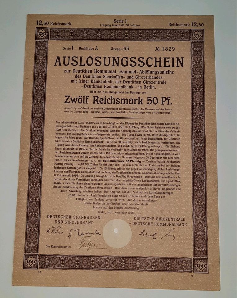 Historisch Ostpreußen Berlin Köln antik Antiquität Wertpapier Lot in Recklinghausen