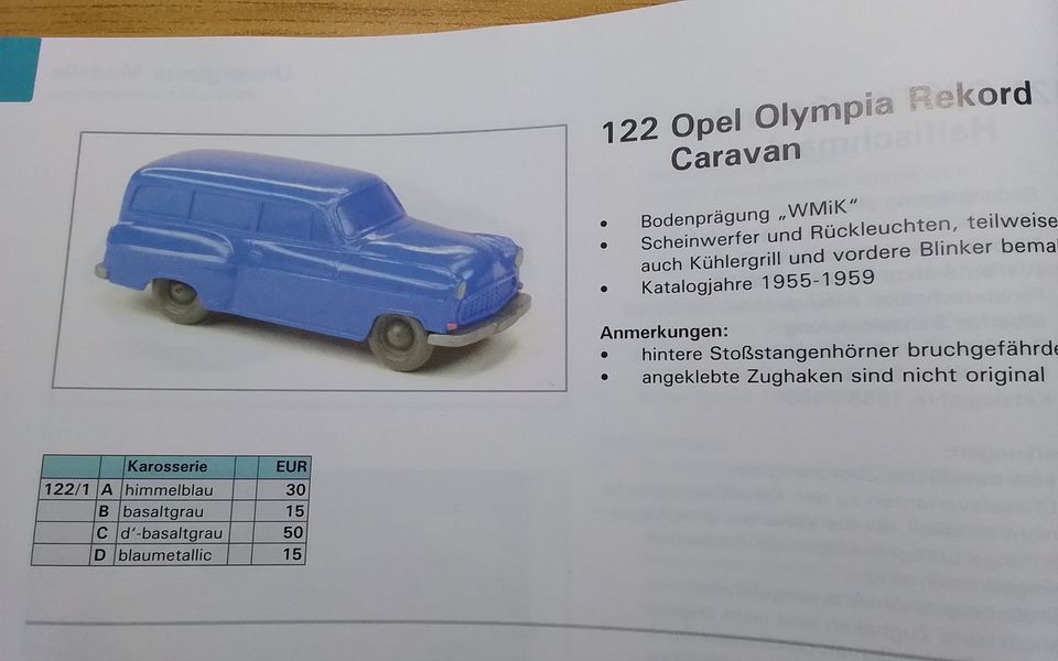 Wiking unverglast Opel Olympia Caravan, 1955-59, Saure 122/1D in Stade