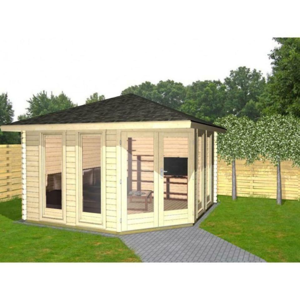 Gartenhaus Blockhaus Gerätehaus Holz 580x390cm, 40 mm, 4039213 in Versmold