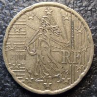 Selten 2001 (RF) Frankreich 20 Cent Münze Hessen - Spangenberg Vorschau