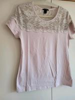 T-Shirt Spitze altrosa H&M L 40 Hessen - Battenberg Vorschau