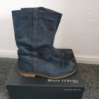 Marc O'Polo Damen Stiefelette Wildleder 41 blau Niedersachsen - Südbrookmerland Vorschau