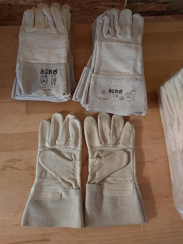 Lederhandschuhe Größe 7,5 Handschuhe Leder Schweißhandschuhe in Sand a. Main